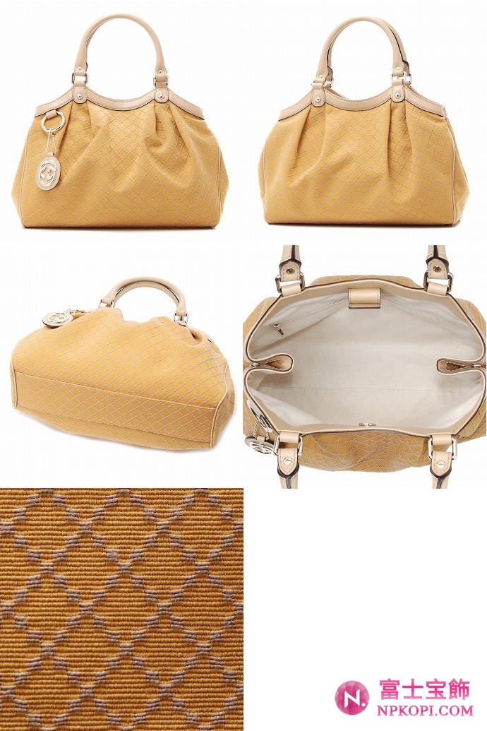 GUCCI/グッチ 2012年春夏新作SUKEYディアマンテ柄Gチャーム付きトートバッグ 211944 F871G 7263